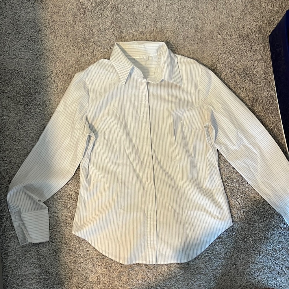 Glitter pinstripe dress shirt